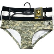 Wholesale - 3pk WOMEN ARMY PRINTED COTTON HIPSTER ASST SIZE C/P 36, UPC: 193159229337